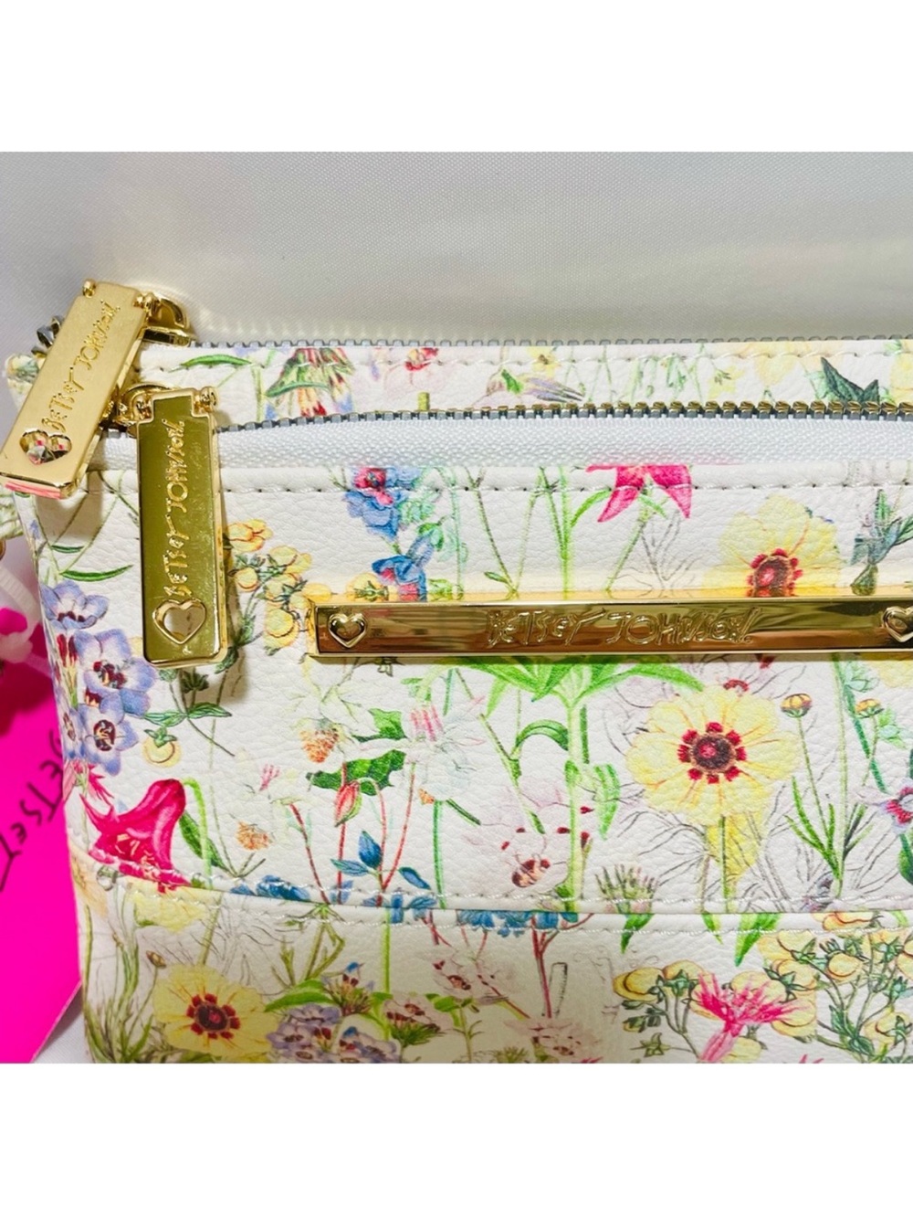 Betsey Johnson floral double zip wristlet clutch NWT - Picture 13 of 16